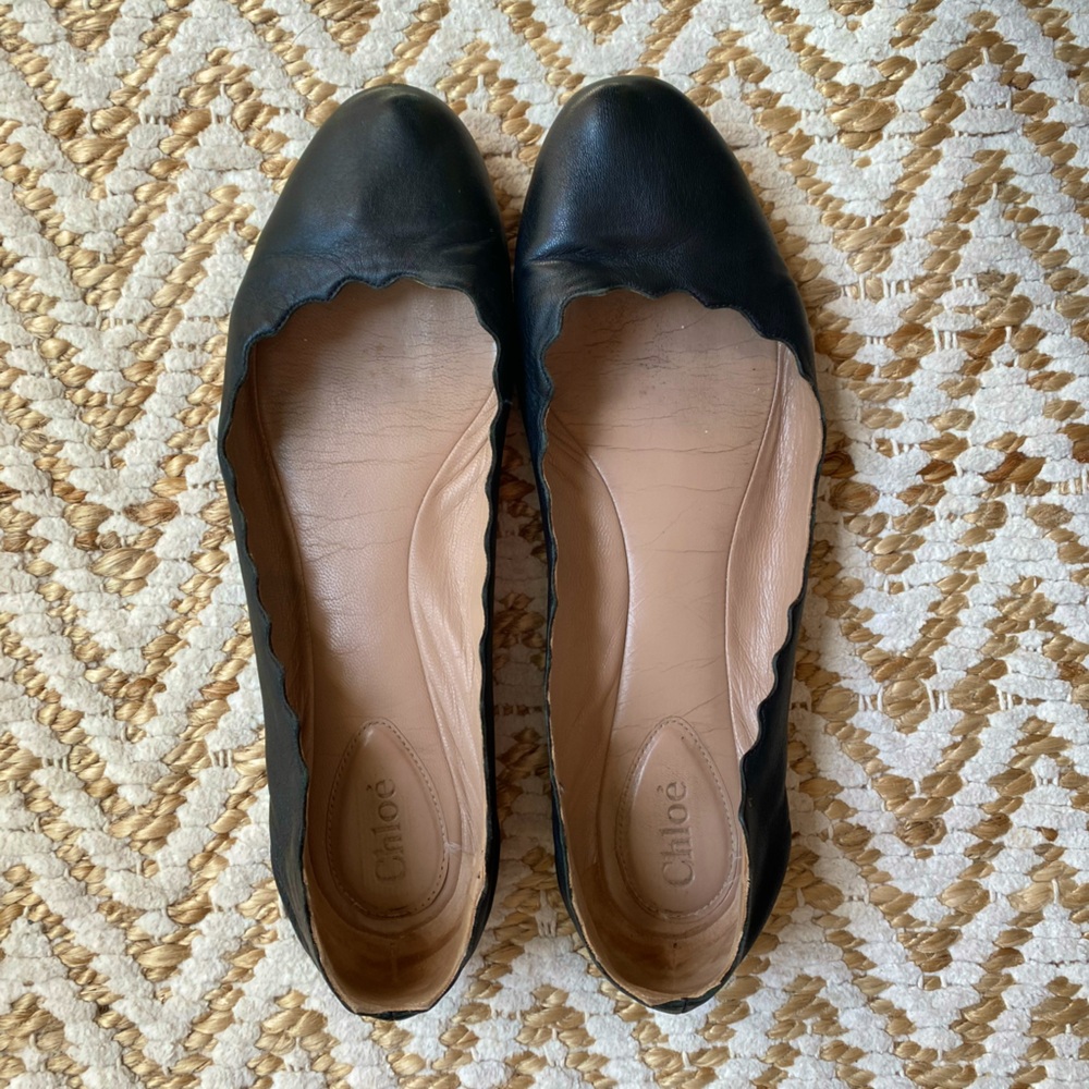 Chloe Lauren Leather Ballerina Flats